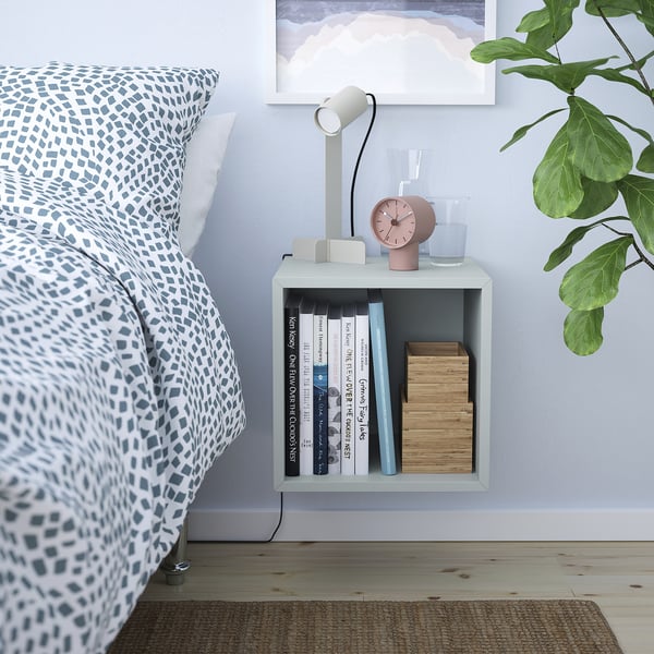 EKET - Wall-mounted shelving unit, light grey-blue, 35x35x35 cm