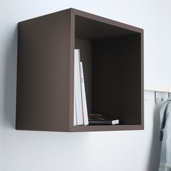 EKET wall-mounted shelving unit, dark grey, 35x25x35 cm