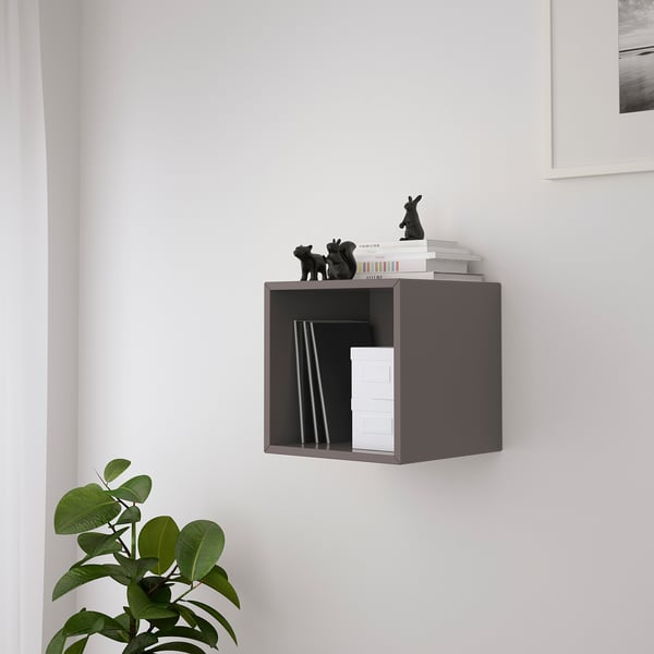 EKET - EKET Wall-mounted shelving unit, dark grey, 35x35x35 cm