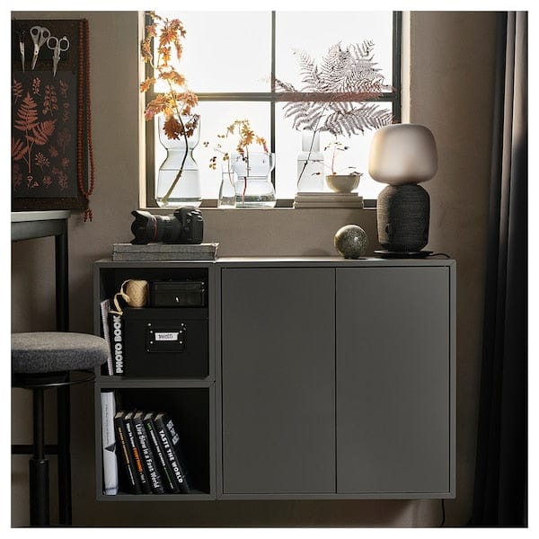 Ikea EKET - Wall-mounted shelving unit, dark grey, 70x35x70 cm