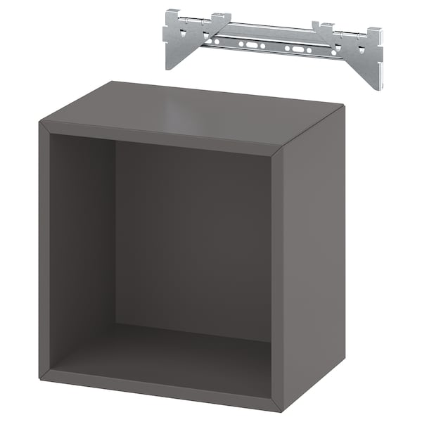 EKET - Wall-mounted shelving unit, dark grey, 35x25x35 cm