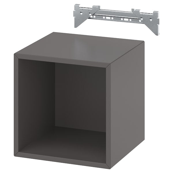 EKET - Wall-mounted shelving unit, dark grey, 35x35x35 cm