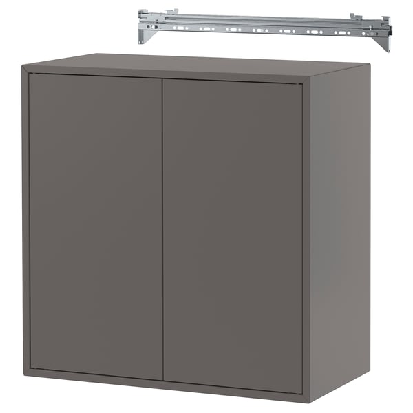 EKET wall-mounted shelving unit, dark grey, 70x35x70 cm