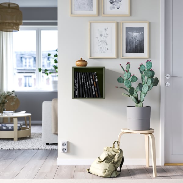 EKET - EKET Wall-mounted shelving unit, grey-green, 35x25x35 cm