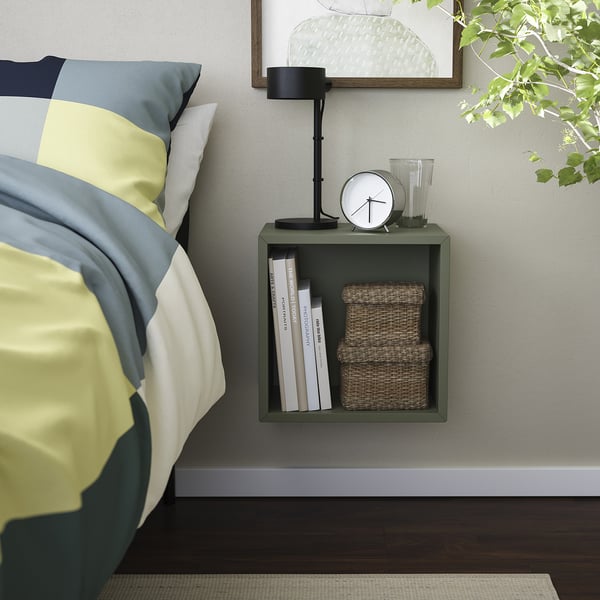 EKET - EKET Wall-mounted shelving unit, grey-green, 35x25x35 cm