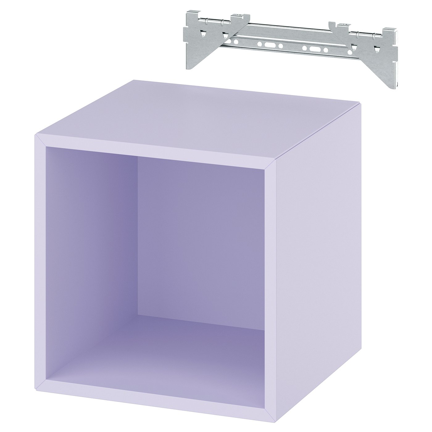 EKET wall-mounted shelving unit, pale lilac, 35x35x35 cm