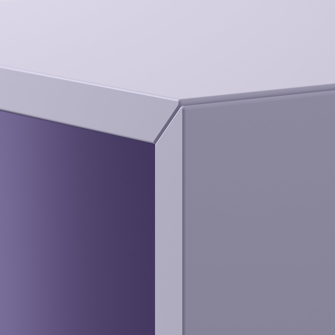 EKET wall-mounted shelving unit, pale lilac, 35x35x35 cm