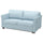EKHOLMA cover for 2-seat sofa-bed, Kilanda pale blue