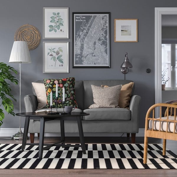 Ikea EKHOLMA - 2-seater sofa, Hakebo dark gray