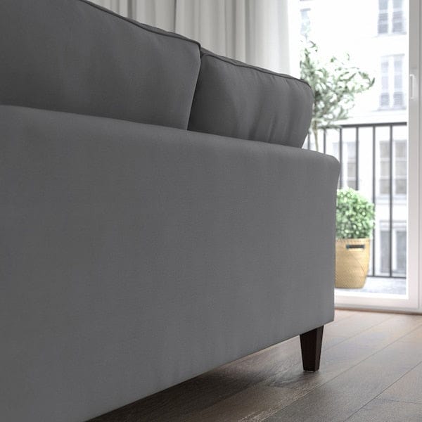 Ikea EKHOLMA - 3-seater sofa, Hakebo dark gray