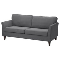 EKHOLMA 3-seat sofa, Hakebo dark grey, 207 cm