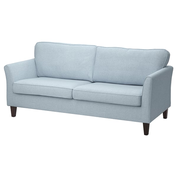 EKHOLMA 3-seat sofa, Kilanda pale blue, 207x94x85 cm