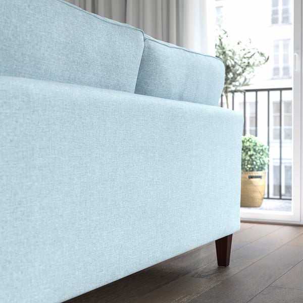 EKHOLMA 3-seat sofa, Kilanda pale blue, 207 cm
