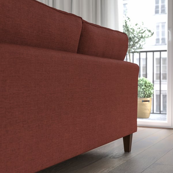EKHOLMA 3-seat sofa, Kilanda brown-red, 207x94x85 cm