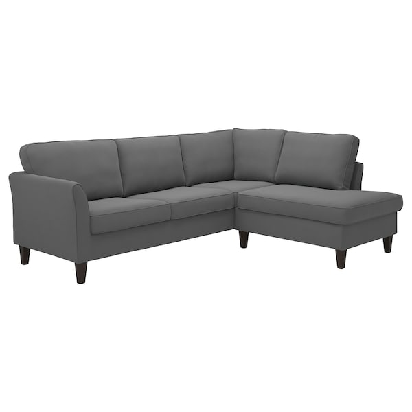 EKHOLMA - 4-seater corner sofa termin aper, Hakebo dark gray