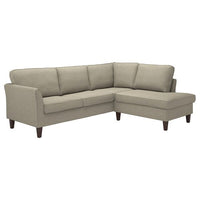EKHOLMA corner sofa, 4-seat with open end, Hemmesta grey-beige, 236 cm