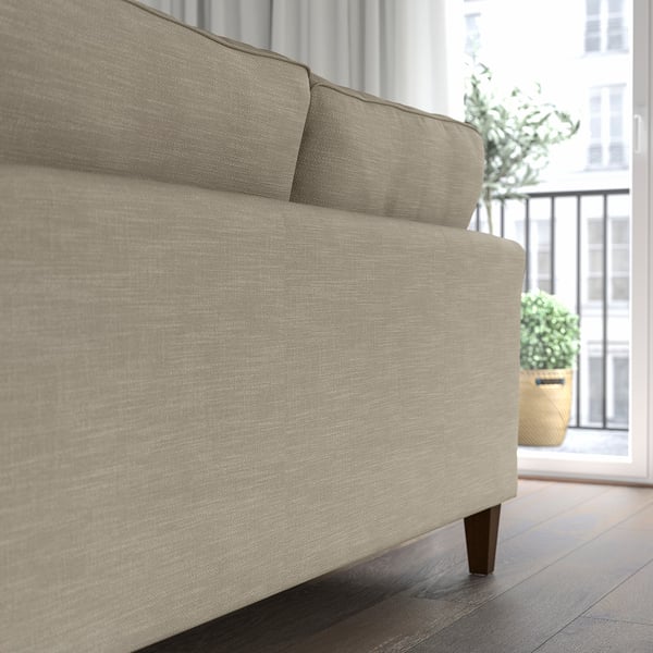 EKHOLMA corner sofa, 4-seat with open end, Hemmesta grey-beige, 236 cm