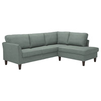 EKHOLMA corner sofa, 4-seat with open end, Hemmesta grey-green, 236 cm