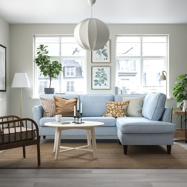 Ikea EKHOLMA - 4 seater corner sofa termin aper, Kilanda pale blue
