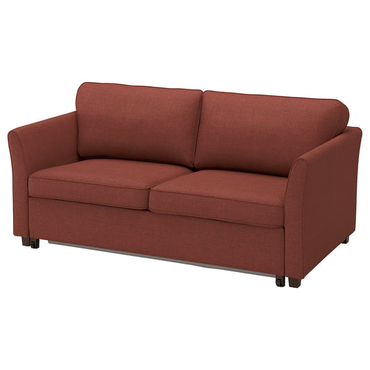 EKHOLMA 2-seat sofa-bed, Kilanda brown-red, 189 cm