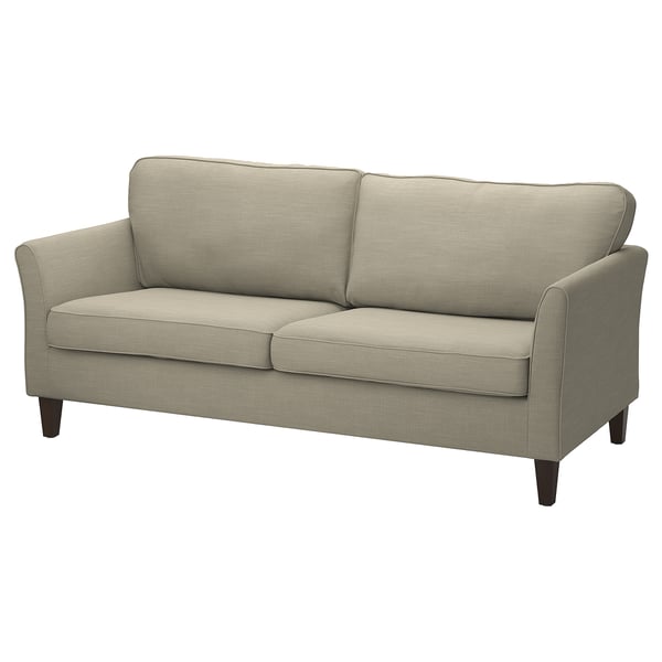 EKHOLMA - 3-seater sofa slipcover, Hemmesta gray-beige