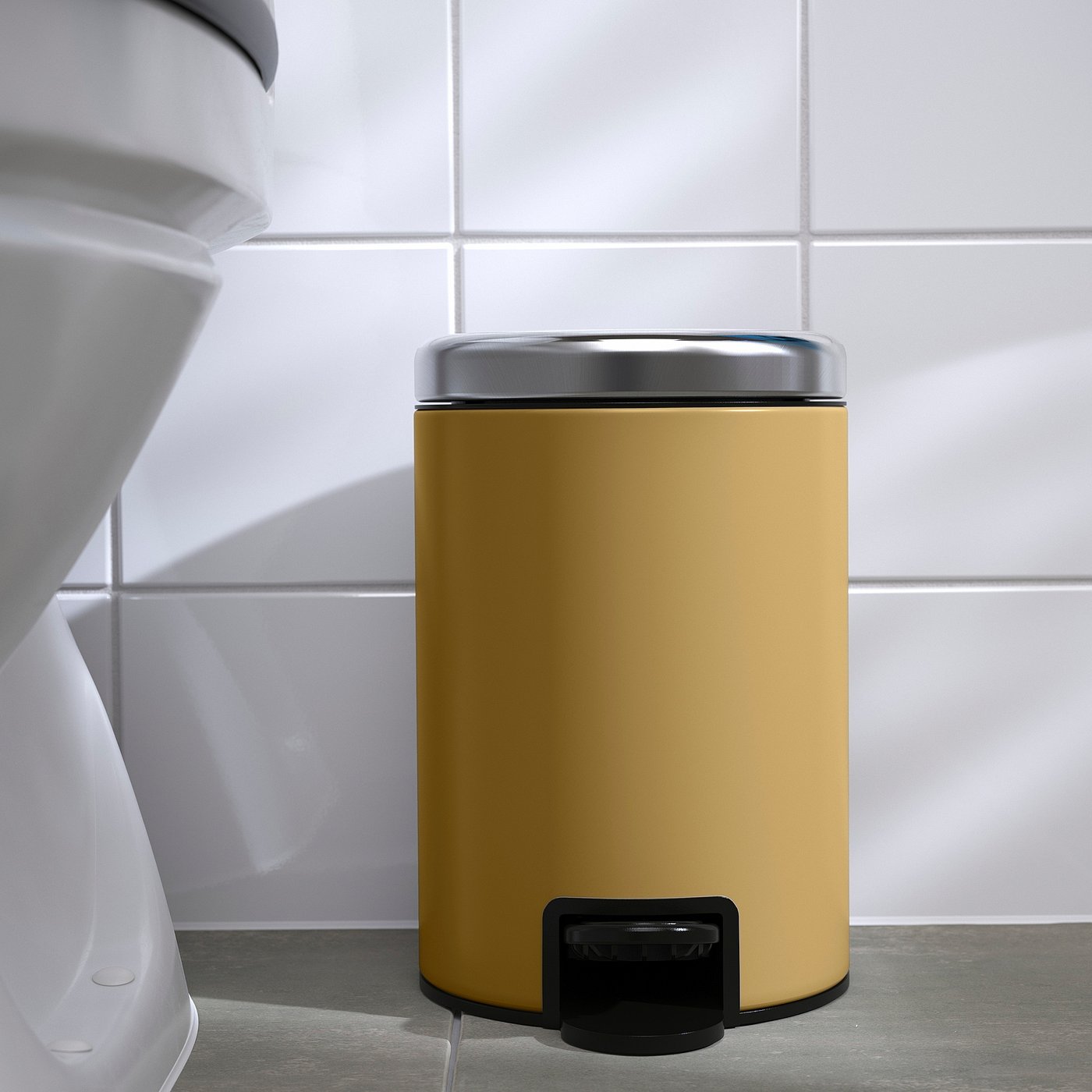 EKOLN waste bin, dark yellow, 3 l