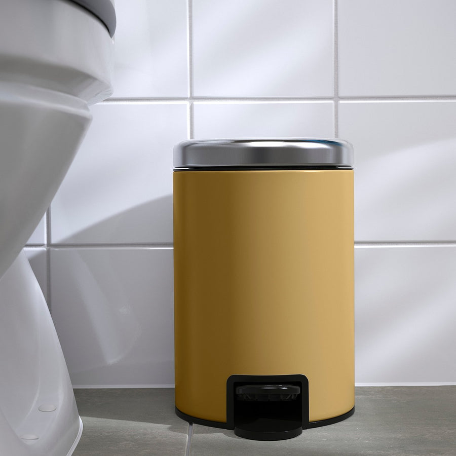 EKOLN waste bin, dark yellow, 17 cm