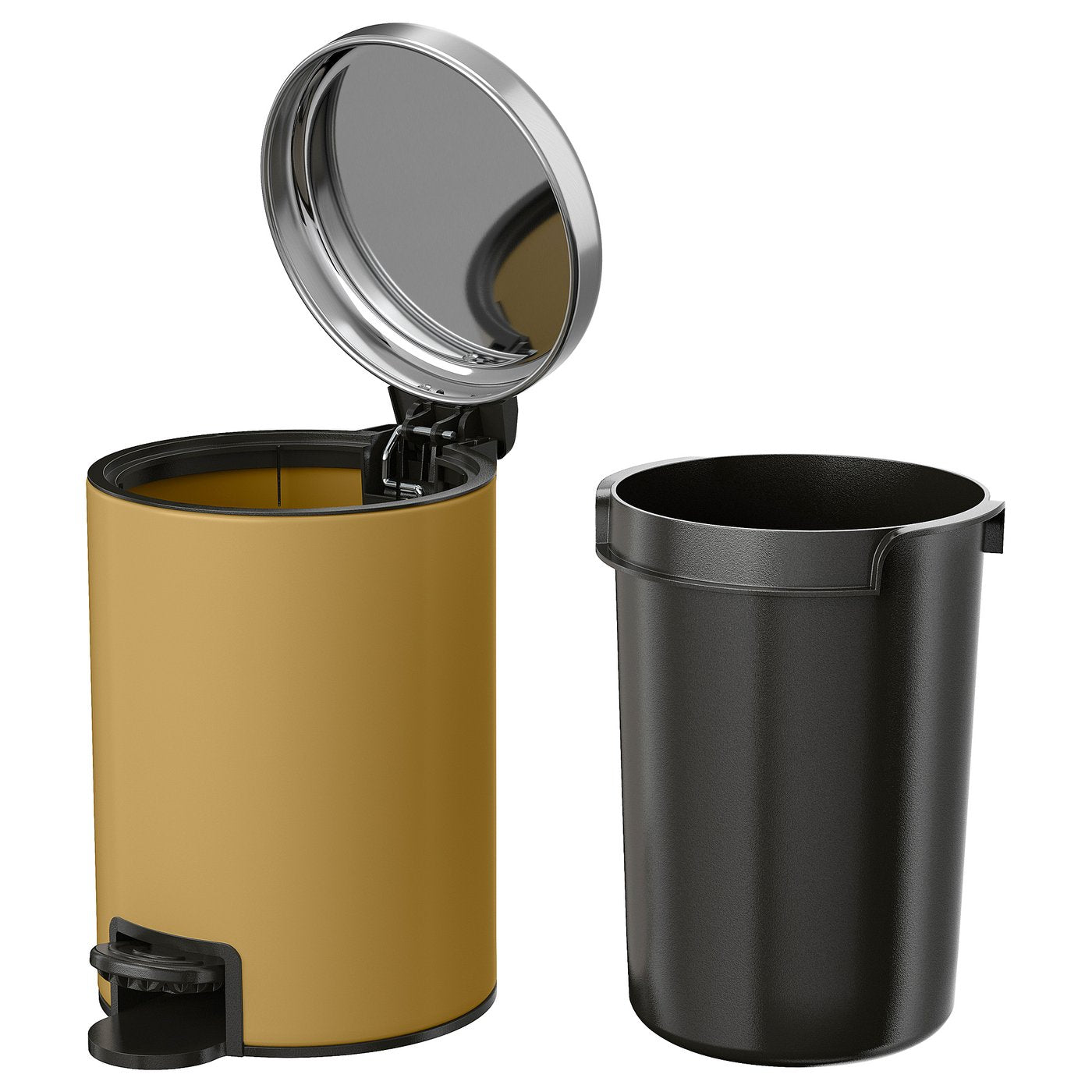 EKOLN waste bin, dark yellow, 3 l