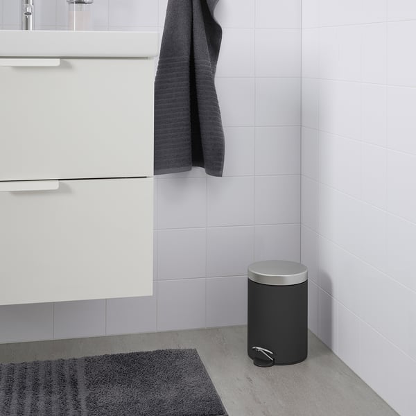 EKOLN waste bin, dark grey, 3 l