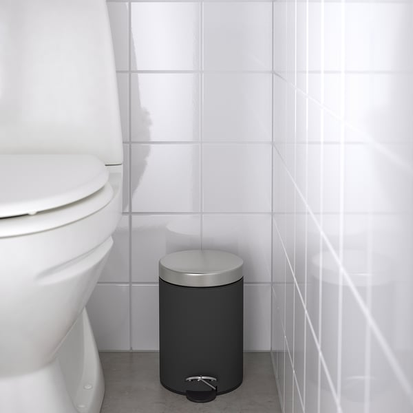 EKOLN waste bin, dark grey, 3 l