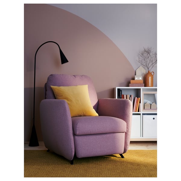 EKOLSUND recliner, Gunnared light brown-pink, 89x103x97 cm