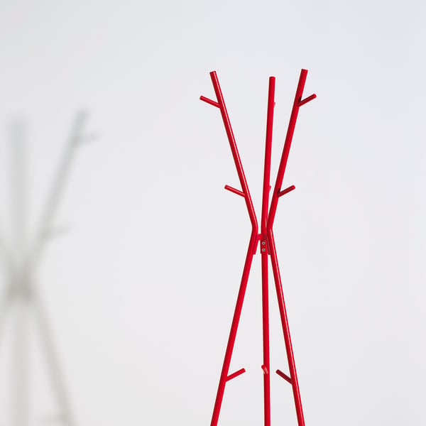 EKRAR hat and coat stand, bright red, 169 cm