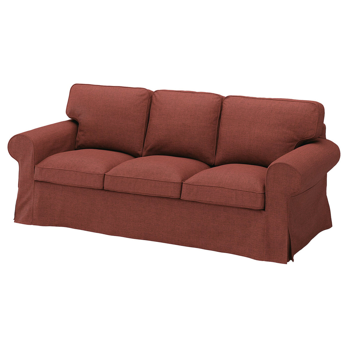 EKTORP cover for 3-seat sofa, Kilanda brown-red
