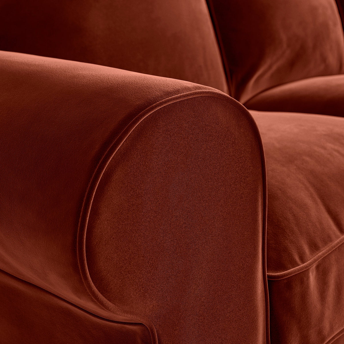 EKTORP 2-seat sofa, Alhamn deep orange-red, 179 cm
