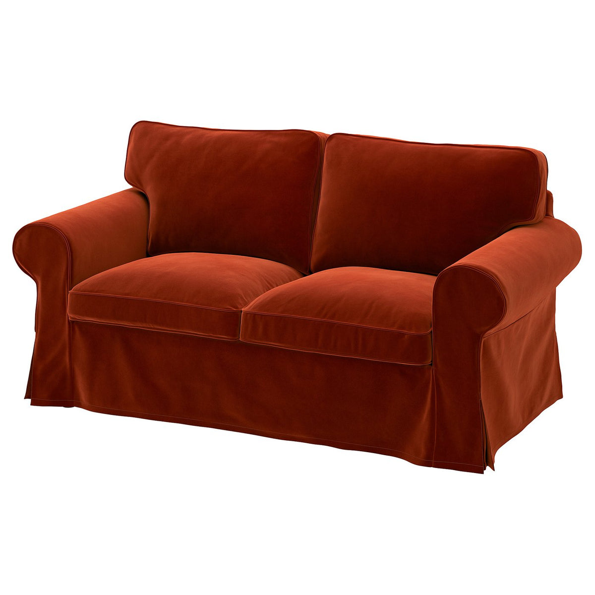EKTORP 2-seat sofa, Alhamn deep orange-red, 179 cm