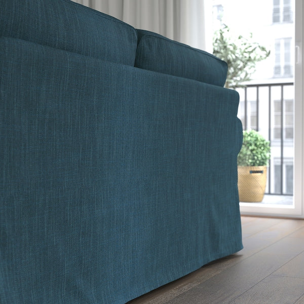 EKTORP - 2-seater sofa, Hillared dark blue ,