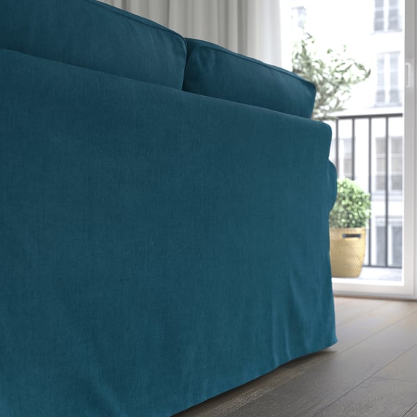 EKTORP 2-seat sofa, Tallmyra blue, 179x88x88 cm