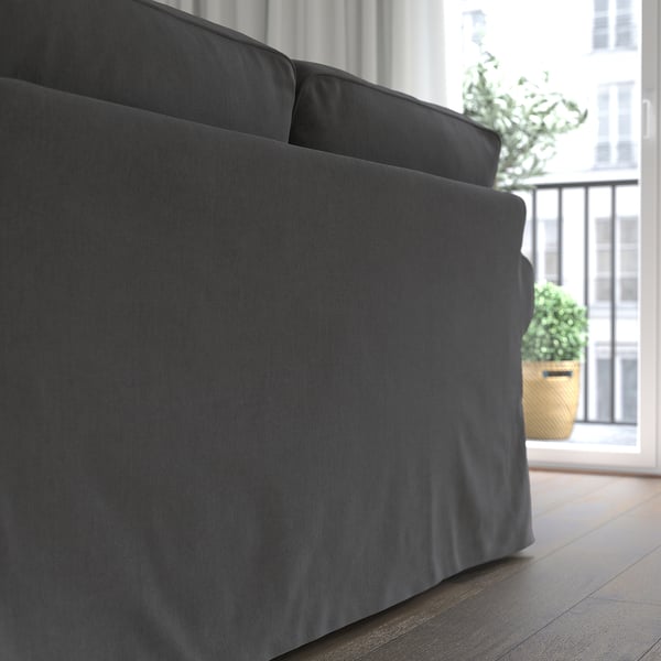 EKTORP - 2-seater sofa, Tallmyra smoke grey ,