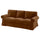 EKTORP 3-seat sofa, Alhamn dark yellow-brown, 218 cm