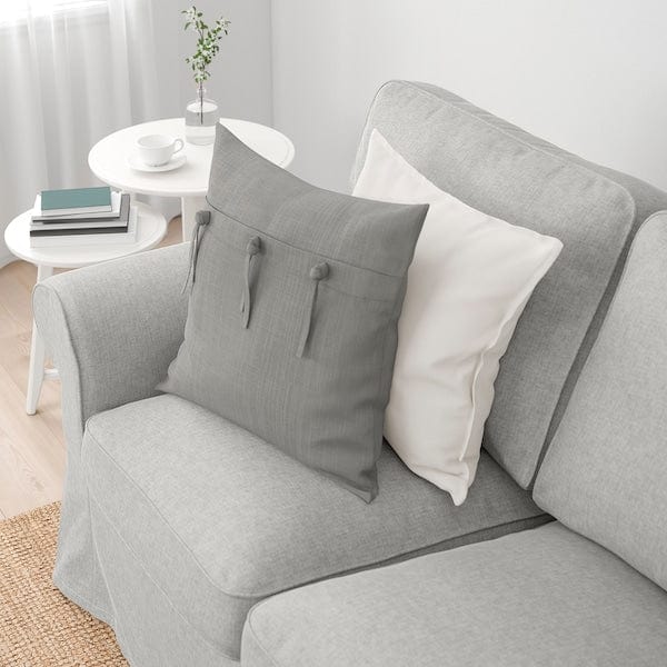 Ikea EKTORP - 3-seater sofa with chaise-longue/Tallmyra white/black ,