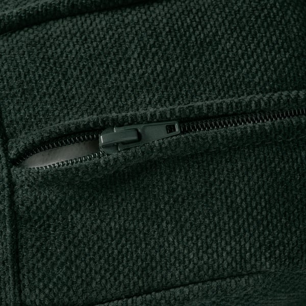EKTORP 3-seat sofa, with chaise longue/Tallmyra dark green, 252x88x88 cm