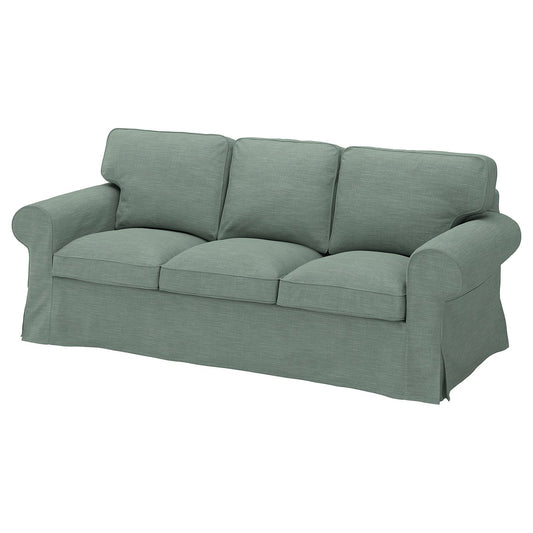 EKTORP 3-seat sofa, Hemmesta grey-green, 218 cm