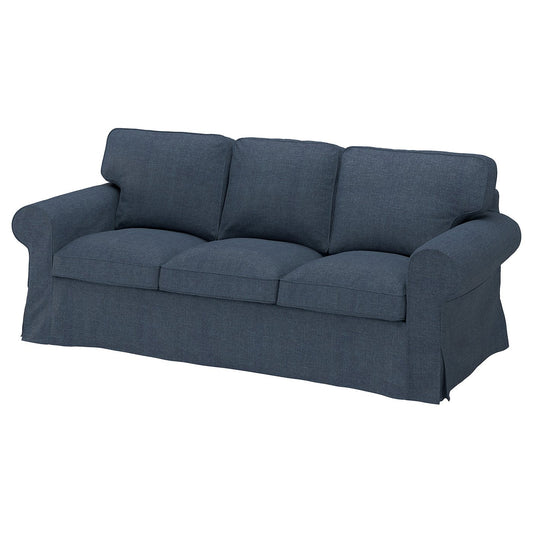 EKTORP 3-seat sofa, Kilanda dark blue, 218 cm