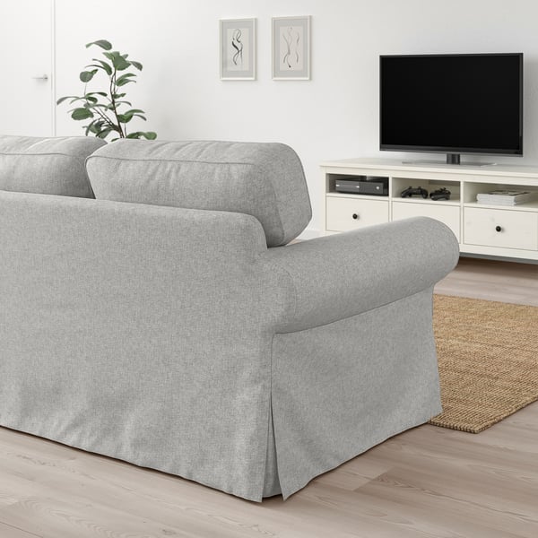 EKTORP 3-seat sofa, Tallmyra white/black, 218x88x88 cm