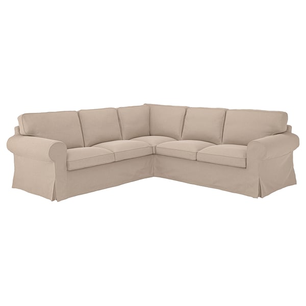 EKTORP corner sofa, 4-seat, Tallmyra beige, 243x88x88 cm