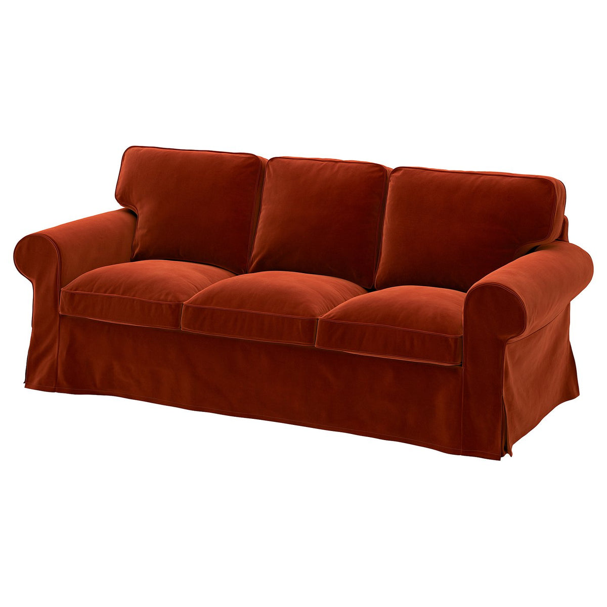 EKTORP cover for 3-seat sofa, Alhamn deep orange-red
