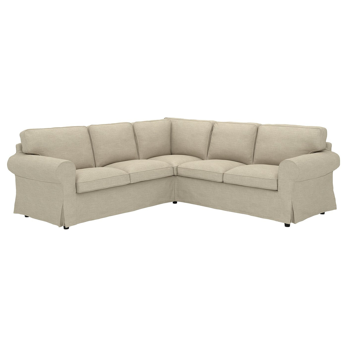 EKTORP cover for corner sofa, 4-seat, Hemmesta light beige