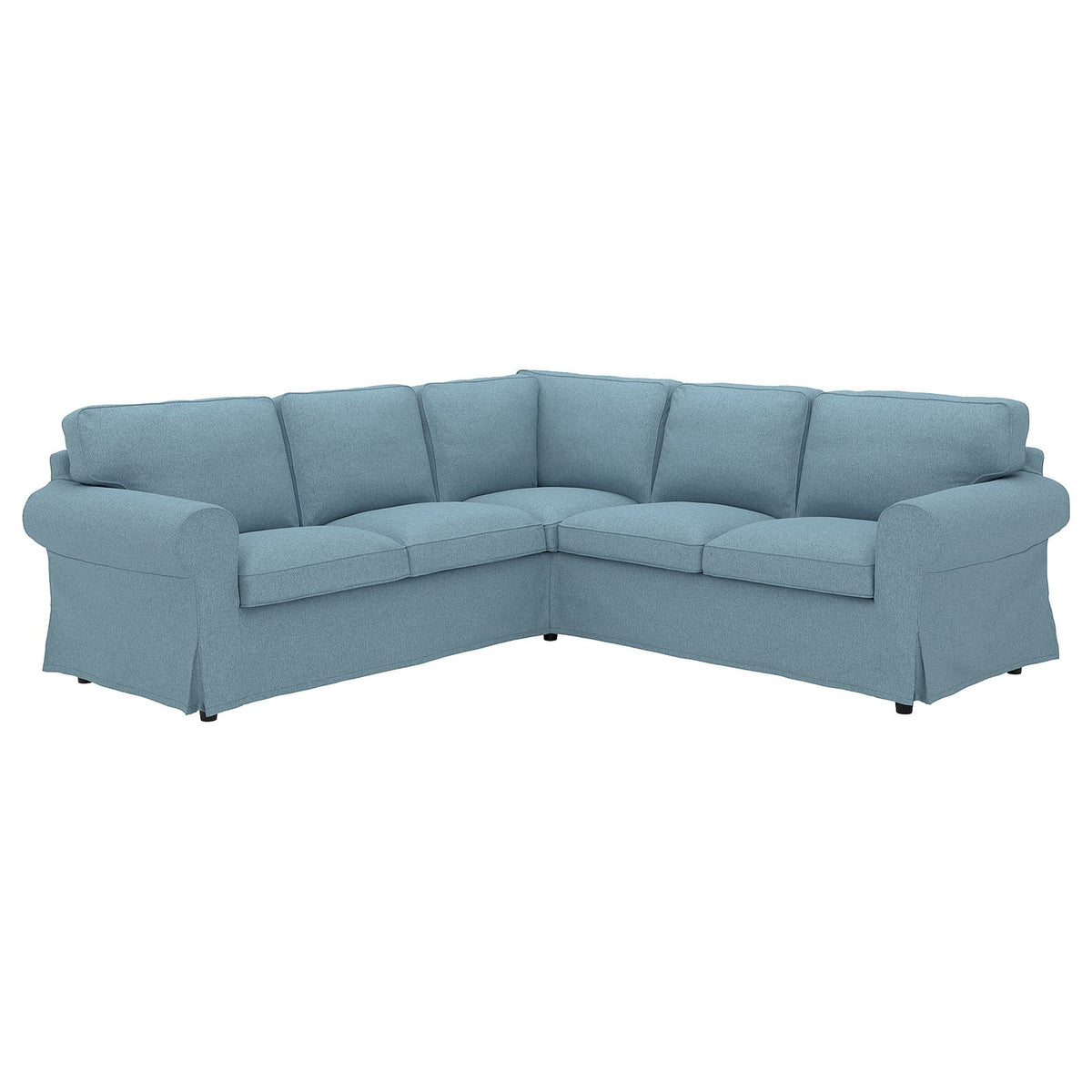 EKTORP cover for corner sofa, 4-seat, Naggen grey-blue