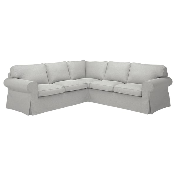 EKTORP - Corner sofa cover, 4 seater, Tallmyra white/black ,