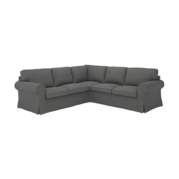 EKTORP - Corner sofa slipcover, 4-seater, Tallmyra smoke gray